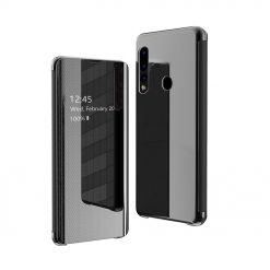 Kryty na mobil | Priehľadný kryt Flip View Case čierny – Huawei P30 Lite | Kryty na mobil