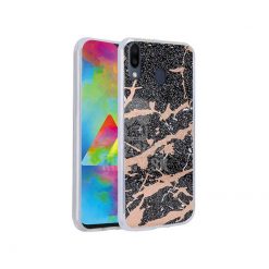 Kryty na mobil | Zadný kryt s potlačou Marble čierny – Samsung Galaxy M20 | Kryty na mobil