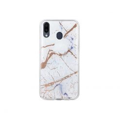 Zadný kryt s potlačou Marble biely – Samsung Galaxy M20