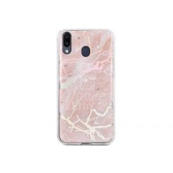 Zadný kryt s potlačou Marble ružový – Samsung Galaxy M20