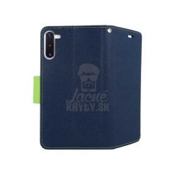 Peňaženkové puzdro Fancy Book modro-limetkové – Samsung Galaxy Note 10