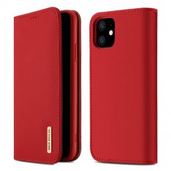 Kryty na mobil | Kožené peňaženkové puzdro Dux Ducis Wish červené – iPhone 11 | Kryty na mobil