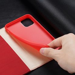 Kožené peňaženkové puzdro Dux Ducis Wish červené – iPhone 11 | Kryty na mobil Kryty na mobil | Kožené peňaženkové puzdro Dux Ducis Wish červené – iPhone 11 | Kryty na mobil