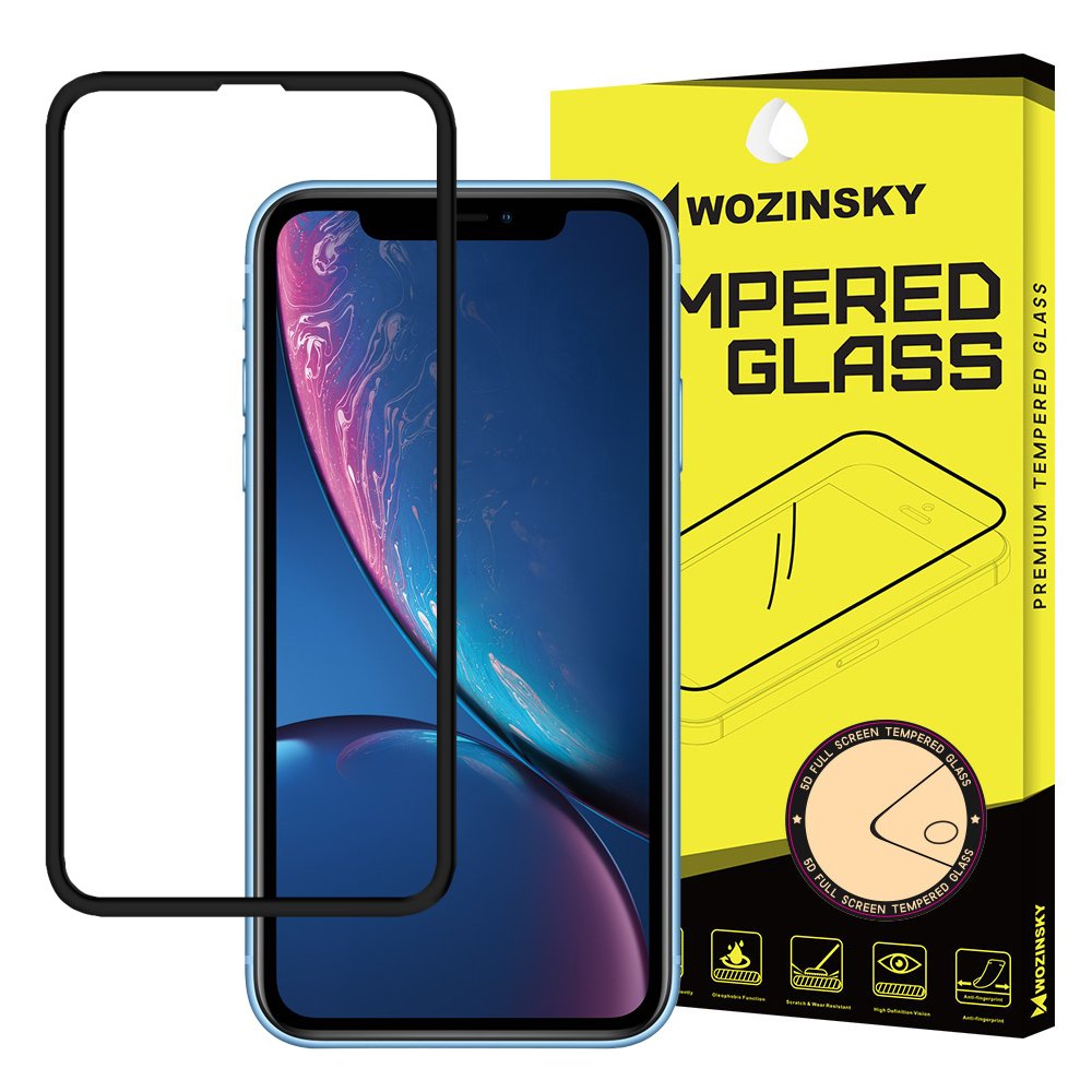Tvrdené sklo celopovrchové 9H Wozinsky čierne – iPhone Xr / iPhone 11 | Kryty na mobil Kryty na mobil | Tvrdené sklo celopovrchové 9H Wozinsky čierne – iPhone Xr / iPhone 11 | Kryty na mobil