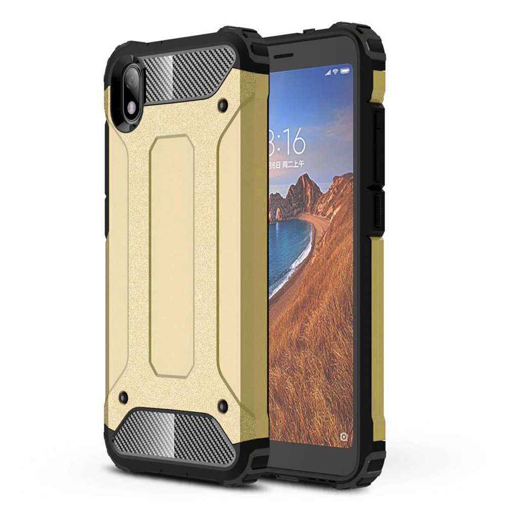Odolný kryt Hybrid Armor zlatý – Xiaomi Redmi 7A | Kryty na mobil Kryty na mobil | Odolný kryt Hybrid Armor zlatý – Xiaomi Redmi 7A | Kryty na mobil