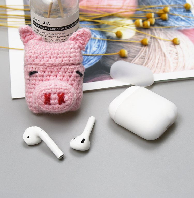 Vlnené puzdro Wool cap Piggy – Apple AirPods | Kryty na mobil Kryty na mobil | Vlnené puzdro Wool cap Piggy – Apple AirPods | Kryty na mobil