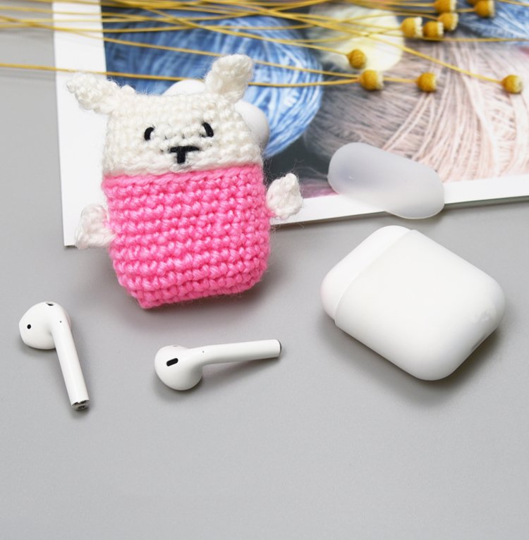 Vlnené puzdro Wool cap Bunny – Apple AirPods | Kryty na mobil Kryty na mobil | Vlnené puzdro Wool cap Bunny – Apple AirPods | Kryty na mobil