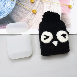 Kryty na mobil | Vlnené puzdro Wool cap Owl – Apple AirPods | Kryty na mobil