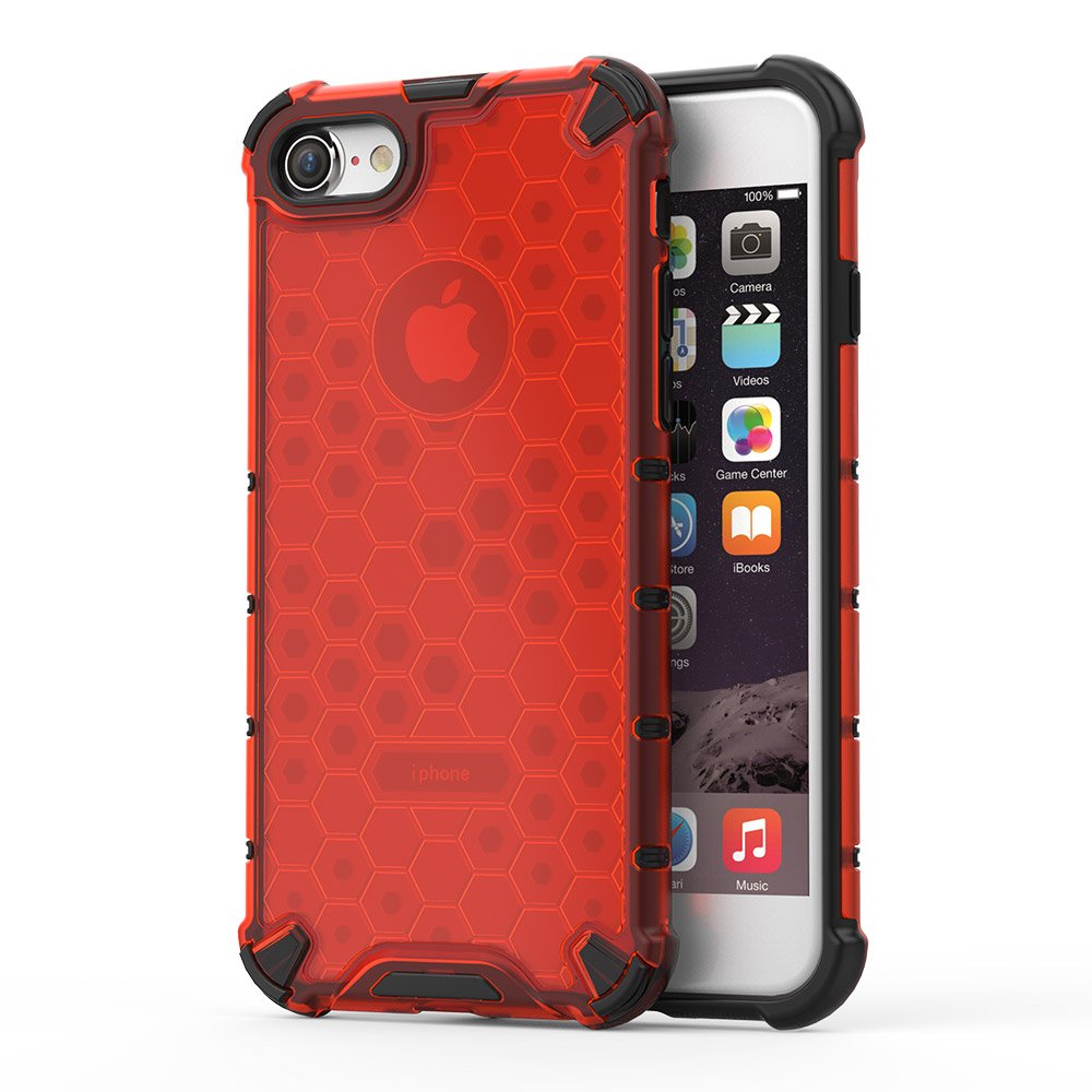 Odolný kryt Honeycomb Armor červený – iPhone 7 / iPhone 8 | Kryty na mobil Kryty na mobil | Odolný kryt Honeycomb Armor červený – iPhone 7 / iPhone 8 | Kryty na mobil