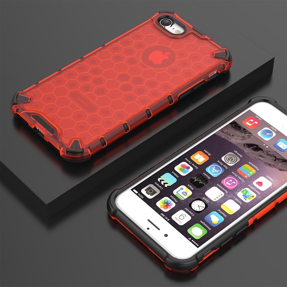 Odolný kryt Honeycomb Armor červený – iPhone 7 / iPhone 8 | Kryty na mobil Kryty na mobil | Odolný kryt Honeycomb Armor červený – iPhone 7 / iPhone 8 | Kryty na mobil
