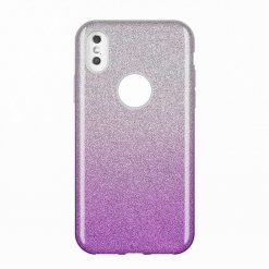 Ligotavý Kryt Forcell Shining transparentno-fialový – iPhone Xs Max