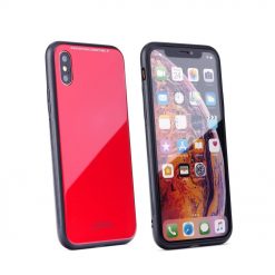 Kryty na mobil | Sklenený kryt Glass Case červený – iPhone Xs Max | Kryty na mobil