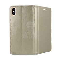 Kryty na mobil | Knižkové puzdro Magnet Book zlaté – Apple iPhone Xs Max | Kryty na mobil