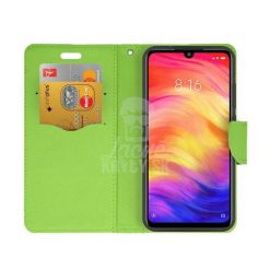 Kryty na mobil | Peňaženkové puzdro Fancy Book modro-limetkové – Xiaomi Redmi 7 | Kryty na mobil