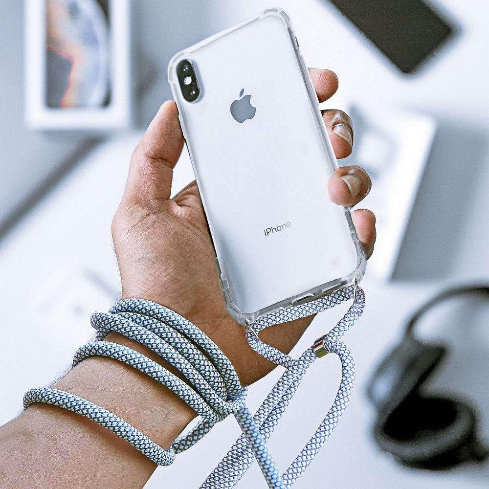 Zadný transparentný kryt s bielou šnúrkou Neck Strap – Samsung Galaxy M20 | Kryty na mobil Kryty na mobil | Zadný transparentný kryt s bielou šnúrkou Neck Strap – Samsung Galaxy M20 | Kryty na mobil