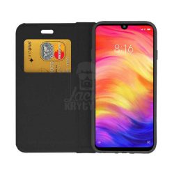 Kryty na mobil | Knižkové puzdro Luna Carbon čierne – Xiaomi Redmi 7 | Kryty na mobil