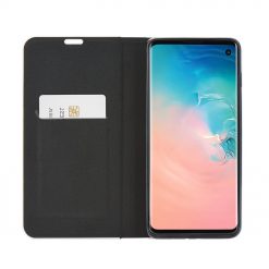 Kryty na mobil | Knižkové puzdro Luna Carbon čierne – Samsung Galaxy A10 | Kryty na mobil