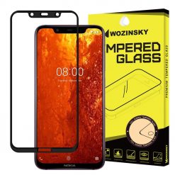 Tvrdené sklo celopovrchové 9H Wozinsky čierne – Nokia 8.1