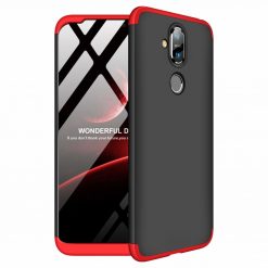 Kryty na mobil | Puzdro 360 Protection červeno-čierne – Nokia 8.1 | Kryty na mobil