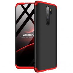 Kryty na mobil | Obojstranné puzdro 360 Full body protection čierno-červené – Xiaomi Redmi Note 8 Pro | Kryty na mobil