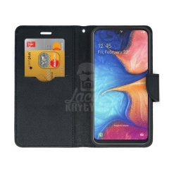 Peňaženkové puzdro Fancy Book čierne – Samsung Galaxy A20e | Kryty na mobil Kryty na mobil | Peňaženkové puzdro Fancy Book čierne – Samsung Galaxy A20e | Kryty na mobil