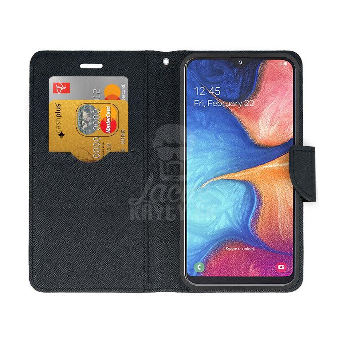 Peňaženkové puzdro Fancy Book čierne – Samsung Galaxy A20e | Kryty na mobil Kryty na mobil | Peňaženkové puzdro Fancy Book čierne – Samsung Galaxy A20e | Kryty na mobil