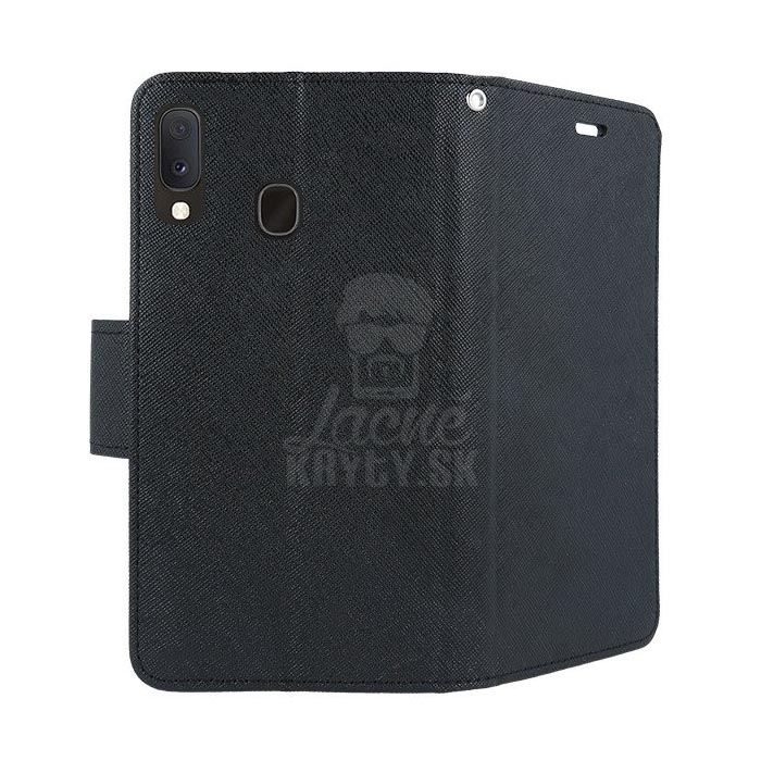 Peňaženkové puzdro Fancy Book čierne – Samsung Galaxy A20e | Kryty na mobil Kryty na mobil | Peňaženkové puzdro Fancy Book čierne – Samsung Galaxy A20e | Kryty na mobil