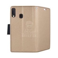Peňaženkové puzdro Fancy Book zlato-čierne – Samsung Galaxy A20e | Kryty na mobil Kryty na mobil | Peňaženkové puzdro Fancy Book zlato-čierne – Samsung Galaxy A20e | Kryty na mobil