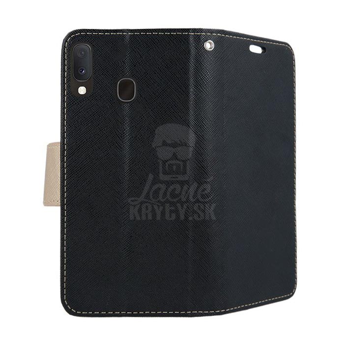Peňaženkové puzdro Fancy Book čierno-zlaté – Samsung Galaxy A20e | Kryty na mobil Kryty na mobil | Peňaženkové puzdro Fancy Book čierno-zlaté – Samsung Galaxy A20e | Kryty na mobil