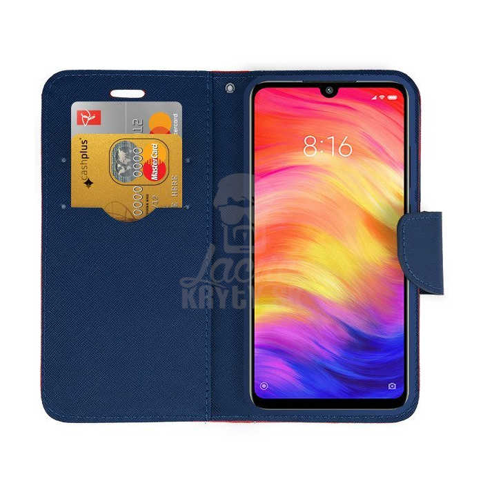 Peňaženkové puzdro Fancy Book červeno-modré – Xiaomi Redmi Note 8 Pro | Kryty na mobil Kryty na mobil | Peňaženkové puzdro Fancy Book červeno-modré – Xiaomi Redmi Note 8 Pro | Kryty na mobil