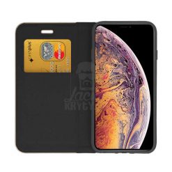 Kryty na mobil | Knižkové puzdro Luna Carbon čierne – Xiaomi Redmi 8A | Kryty na mobil
