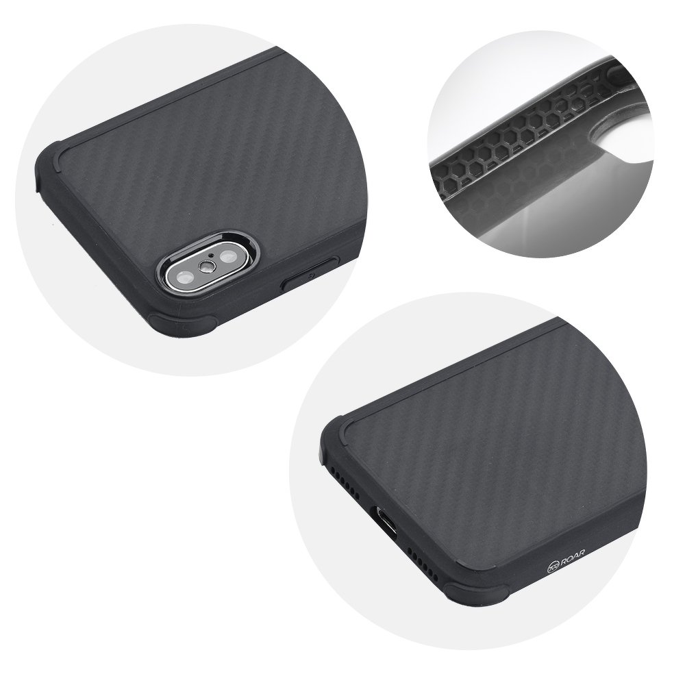 Odolný kryt Roar Armor Carbon čierny – Xiaomi Redmi 8 | Kryty na mobil Kryty na mobil | Odolný kryt Roar Armor Carbon čierny – Xiaomi Redmi 8 | Kryty na mobil