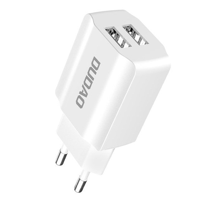 Nabíjačka do siete Dudao A2EU 2x USB 5V/2,4A biela | Kryty na mobil Kryty na mobil | Nabíjačka do siete Dudao A2EU 2x USB 5V/2,4A biela | Kryty na mobil