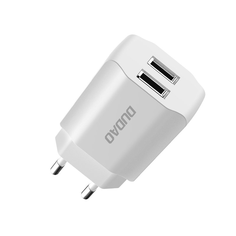 Nabíjačka do siete Dudao A2EU 2x USB 5V/2,4A biela | Kryty na mobil Kryty na mobil | Nabíjačka do siete Dudao A2EU 2x USB 5V/2,4A biela | Kryty na mobil