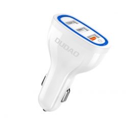 Kryty na mobil | Nabíjačka do auta Dudao R7S 2,4A Quick Charge 3.0 na 3 USB biela | Kryty na mobil