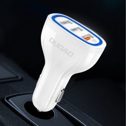 Nabíjačka do auta Dudao R7S 2,4A Quick Charge 3.0 na 3 USB biela | Kryty na mobil Kryty na mobil | Nabíjačka do auta Dudao R7S 2,4A Quick Charge 3.0 na 3 USB biela | Kryty na mobil