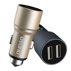 Nabíjačka do auta Dudao R5 2,4A na 2 USB zlatá | Kryty na mobil Kryty na mobil | Nabíjačka do auta Dudao R5 2,4A na 2 USB zlatá | Kryty na mobil