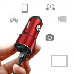 Kryty na mobil | Nabíjačka do auta Dudao R5 2,4A na 2 USB červená | Kryty na mobil