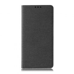 Kryty na mobil | Peňaženkové puzdro Fabric Flip Bookcase čierne – Xiaomi Redmi Note 8 Pro | Kryty na mobil