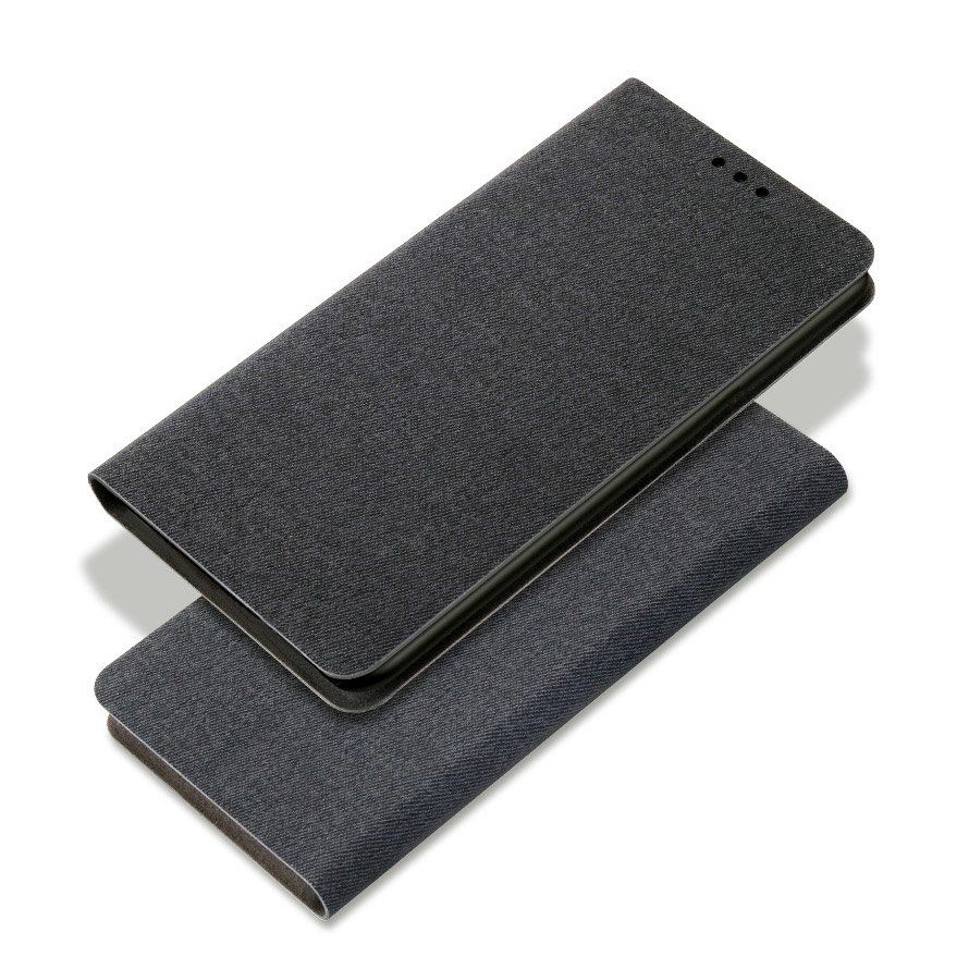 Peňaženkové puzdro Fabric Flip Bookcase čierne – Xiaomi Redmi Note 8 Pro | Kryty na mobil Kryty na mobil | Peňaženkové puzdro Fabric Flip Bookcase čierne – Xiaomi Redmi Note 8 Pro | Kryty na mobil
