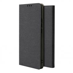 Peňaženkové puzdro Fabric Flip Bookcase čierne – Xiaomi Redmi Note 8 Pro | Kryty na mobil Kryty na mobil | Peňaženkové puzdro Fabric Flip Bookcase čierne – Xiaomi Redmi Note 8 Pro | Kryty na mobil