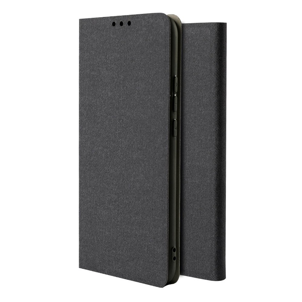 Peňaženkové puzdro Fabric Flip Bookcase čierne – Xiaomi Redmi Note 8 Pro | Kryty na mobil Kryty na mobil | Peňaženkové puzdro Fabric Flip Bookcase čierne – Xiaomi Redmi Note 8 Pro | Kryty na mobil