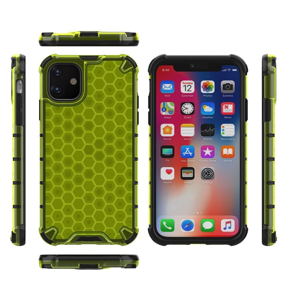 Odolný kryt Honeycomb Armor zelený – iPhone 11 | Kryty na mobil Kryty na mobil | Odolný kryt Honeycomb Armor zelený – iPhone 11 | Kryty na mobil