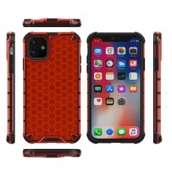 Kryty na mobil | Odolný kryt Honeycomb Armor červený – iPhone 11 | Kryty na mobil