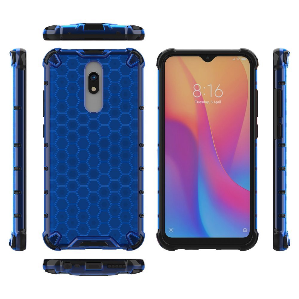 Odolný kryt Honeycomb Armor modrý – Xiaomi Redmi 8 / Redmi 8A | Kryty na mobil Kryty na mobil | Odolný kryt Honeycomb Armor modrý – Xiaomi Redmi 8 / Redmi 8A | Kryty na mobil