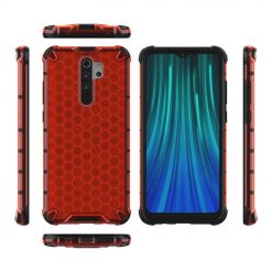 Kryty na mobil | Odolný kryt Honeycomb Armor červený – Xiaomi Redmi Note 8 Pro | Kryty na mobil