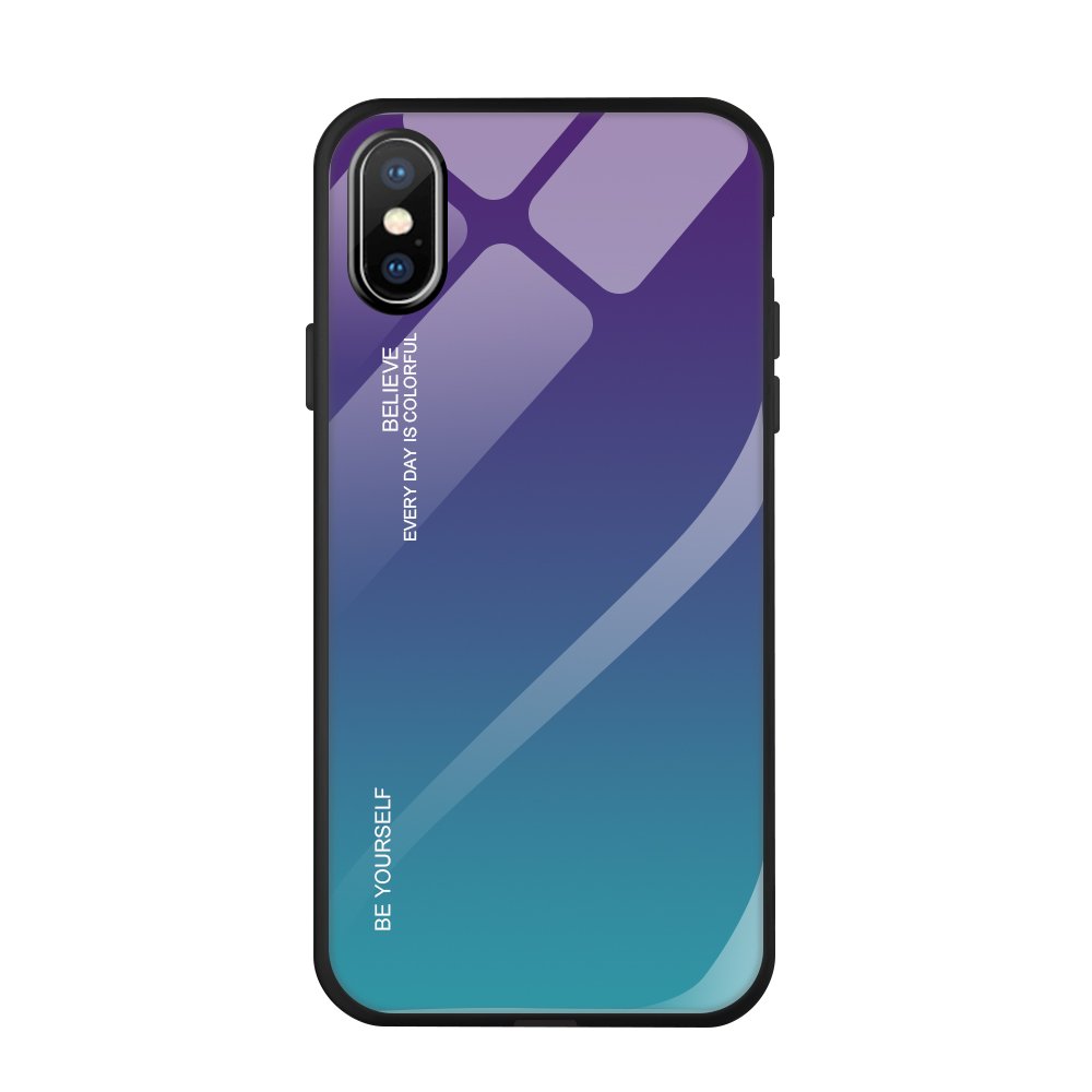 Sklenený kryt Gradient glass fialovo-modrý – iPhone Xs Max | Kryty na mobil Kryty na mobil | Sklenený kryt Gradient glass fialovo-modrý – iPhone Xs Max | Kryty na mobil