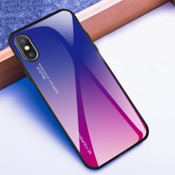 Kryty na mobil | Sklenený kryt Gradient glass modro-fialový – iPhone Xs Max | Kryty na mobil