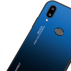 Kryty na mobil | Sklenený kryt Gradient glass modro-čierny – Samsung Galaxy A20e | Kryty na mobil
