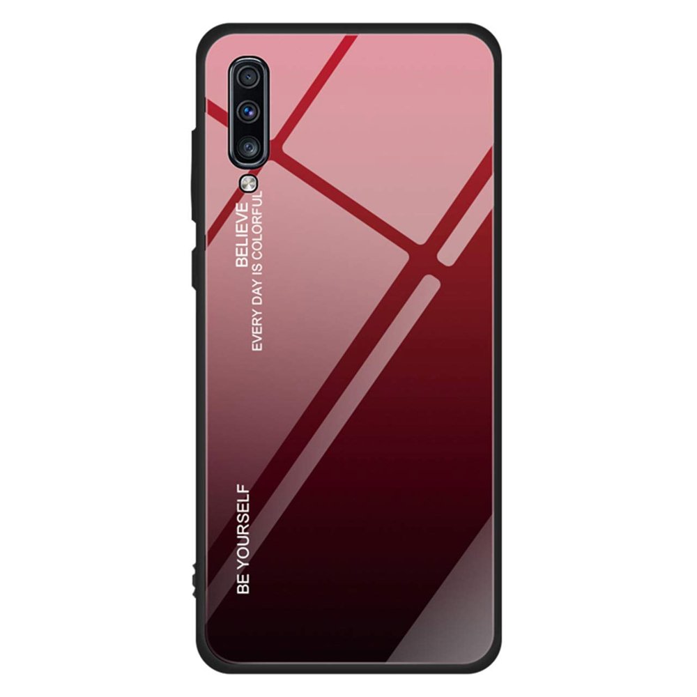 Sklenený kryt Gradient glass červeno-čierny – Samsung Galaxy A50 | Kryty na mobil Kryty na mobil | Sklenený kryt Gradient glass červeno-čierny – Samsung Galaxy A50 | Kryty na mobil